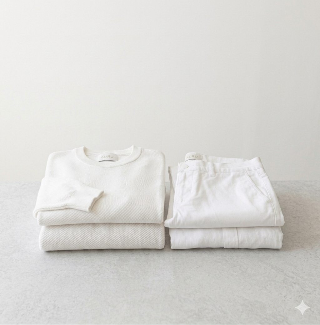 Neatly folded laundry returned to a customer's door by Clean Bubble's everyday wash and fold service.