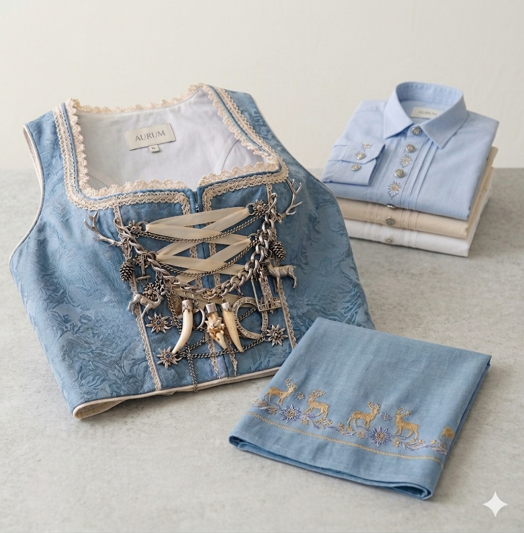 Traditional Bavarian dirndl carefully steamed and finished by Clean Bubble's delicates specialists.